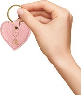 ENROUGE Key Holder Heart BUBBLEGUM PINK | Luxe Sleutelhanger van Echt Leer | Gepersonaliseerd met Naam of Initialen | 100% Leder | Cadeautip Inclusief Geschenkverpakking