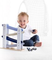 Jipy Houten Autobaan + 4 Auto's Blauw