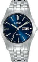 Lorus RXN69DX5 Horloge staal zilverkleurig-blauw 38 mm