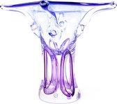 Beeld  - Kirstal object - paars blauw - luxe geschenk  - glascadeau - Loranto  -  H27cm