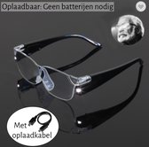 vergrootglas bril met LED verlichting - vergrootglas bril – Loepbril - vergrotende bril - vergroot bril - vergrootbril - loepbril met vergroting