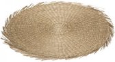 Ronde Placemat Zeegras Naturel met Franje - Decoratieve onderlegger -  diameter 38 cm