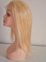 Braziliaanse Remy pruik 24 inch 613 blond rechte haren  echt menselijke haren -real human hair 4x4 lace closure wig
