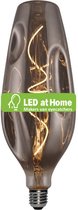 LEDatHOME - LED Globe G140 Gestoten Dorata spiraalvormige gloeidraad 5W E27 Dimmerabile 2000K lamp