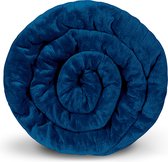 Gravity® therapeutische deken voor volwassenen / jongeren met glaskralen voor betere slaap - Verzwaringsdeken - Verzwaarde Deken - 135x200 4kg - Blauw - 4 seizoenen dekbed