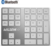 Numeriek Toetsenbord met Bluetooth - Numpad - Mini - Klavier - Oplaadbaar - Aluminium - Compact - 34 Toetsen - Zilver - Ideaal Voor Boekhouding