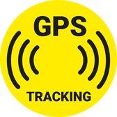 GPS tracking sticker - zelfklevende folie - 50 mm - 10 stuks per kaart - geel zwart