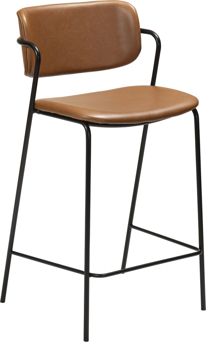 Danform Zed H96 barstoel vintage kunstleer bruin.