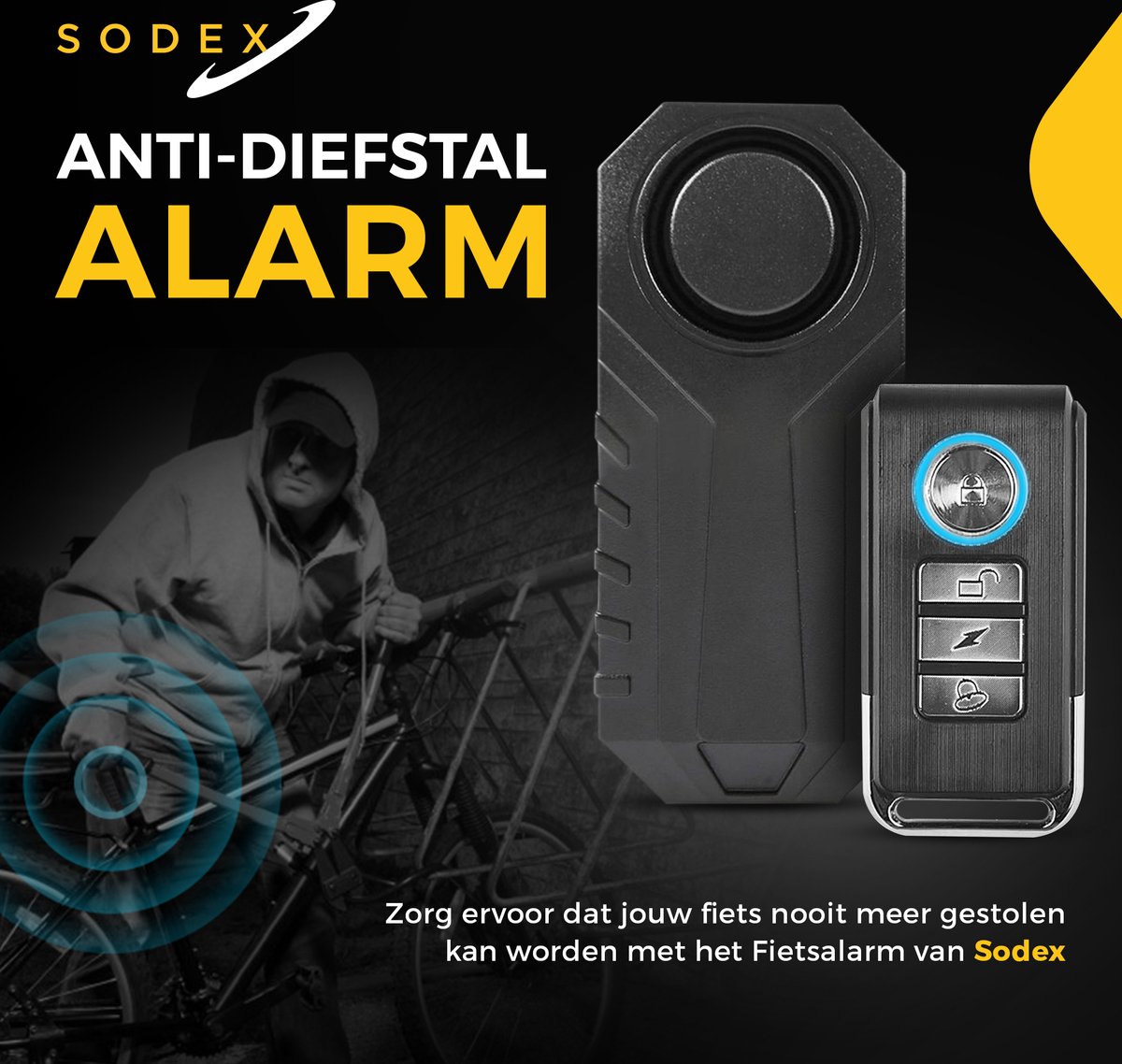 Awapow Draadloze Anti-Diefstal Motorfiets Fiets Al... – Vicedeal