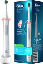 Bol.com Oral-B Pro 3 3000 - Wit - Elektrische Tandenborstel - Ontworpen Door Braun - 1 Handvat en 1 opzetborstel aanbieding