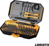 LORIOTH® 145-In-1 RVS Schroevendraaier Set - Multifunctionele Schroevendraaier Set - Schroef Bit Set - Professionele schroevendraaier Set -