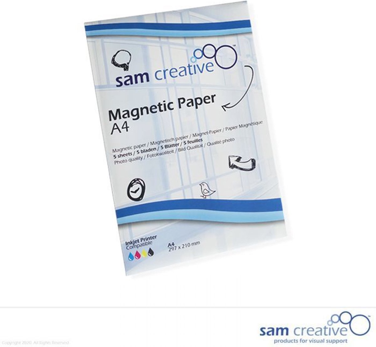 Magnetisch papier A4 (set 10st) - Sam Creative