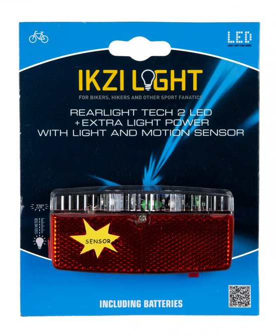 Ikzilight Achterlicht met 5 LED's en sensor - Batterijvoeding - Zichtbaar tot 1000 meter — afbeelding 3
