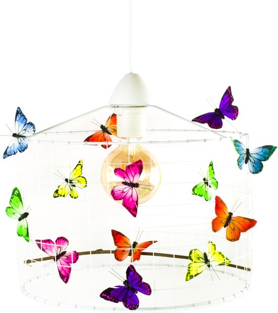 Hanglamp Kinderkamer met Vlinders-Wit-Neon-Kinder hanglampen-Hanglamp  kinderkamer... | bol.com
