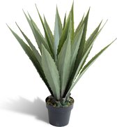 Kunstplant palmlelie - yucca kamerplant - voor binnen - in pot - 85 cm