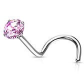 Neuspiercing prong set roze