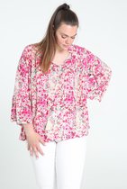 Paprika Dames Blouse in viscose met bloemenprint - Outdoorblouse - Maat 48