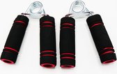 Fitness Handknijper - Handtrainer - Knijphalter - Onderarm - Pols - Weerstand 25 kg - Rood - Set van 2