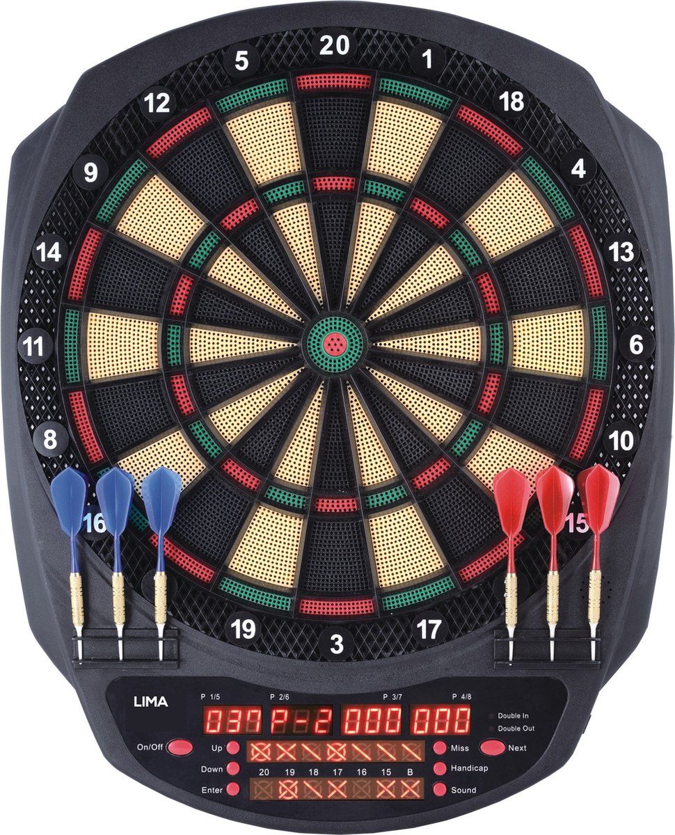 KOTO Pro 580, Elektronisch Dartbord, Dartbord met Softtip Darts, E-Darts Multiplayer, 36 spellen en meer dan 580 variaties, Professioneel Elektronisch Dartspel, DartSet.