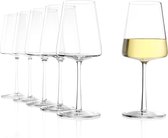 Stölzle Lausitz Witte Wijnbekers Power 400 ml I Witte Wijnglazen Set van 6 I Moderne Wijnglazen vaatwasmachinebestendig I Witte Wijnbekers Set breukvast I zoals mond geblazen I hoogste kwalit