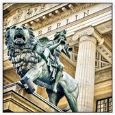 Standbeeld in het historische centrum van Berlijn - Foto op Akoestisch paneel - 80 x 80 cm