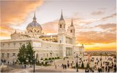 De katholieke kathedraal van Almudena in Madrid - Foto op Forex - 120 x 80 cm