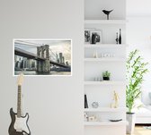 De beroemde brug tussen Brooklyn en Manhattan in New York - Foto op Forex - 45 x 30 cm