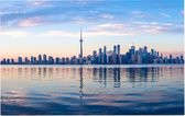 Panoramisch uitzicht op Toronto en het meer van Ontario - Foto op Forex - 45 x 30 cm