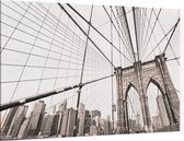 Artistiek beeld van de Brooklyn Bridge in New York City - Foto op Canvas - 150 x 100 cm