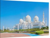Stralend witte Grote Moskee van Sjeik Zayed in Abu Dhabi - Foto op Canvas - 150 x 100 cm