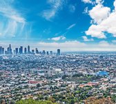 Blauwe hemel boven de stad Los Angeles in Californië - Fotobehang (in banen) - 250 x 260 cm