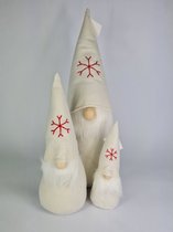 Pluchee gnome - kerstkabouter - Wit - kerstfiguur - klein - Kerstdecoratie | Set van 3