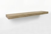 Zwevende wandplank 80 x 20 cm oud eiken recht - Wandplank - Wandplank hout - Fotoplank