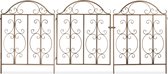 relaxdays Portail de jardin en acier 3 pièces - porte de portail de jardin - 98,5x185 cm - clôture - couleur bronze