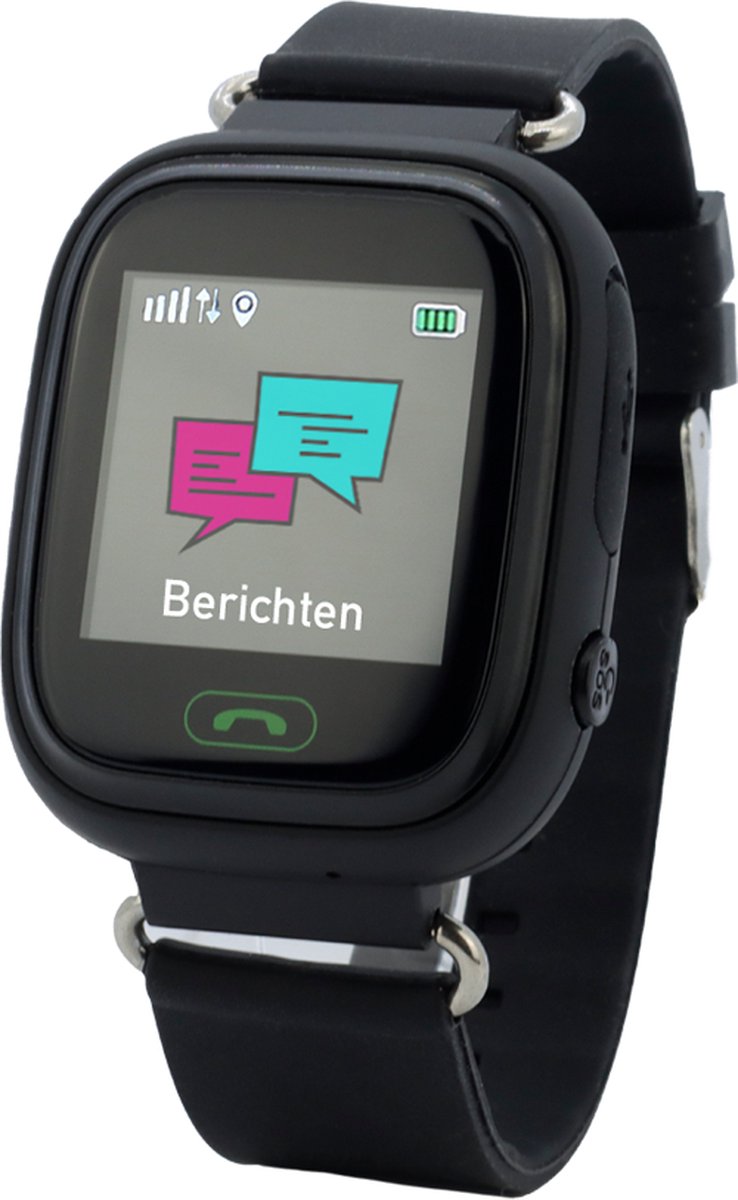 One2track Connect Touch - GPS Smartwatch kind met telefoon - Zwart - GPS met belfunctie - GPS horloge Kind - one2track