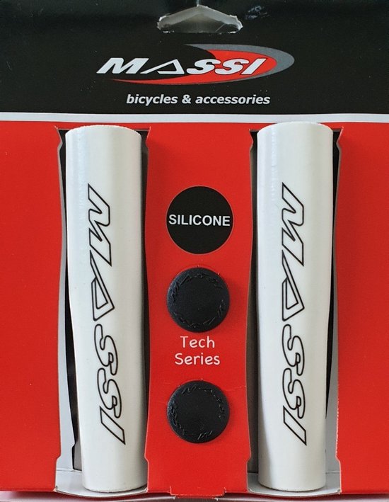 MASSI Tech Series BMX Handvatten / Stuurgrepen - Siliconen - Wit