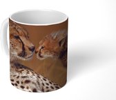 Mok - Cheeta moeder en welp - 350 ML - Beker