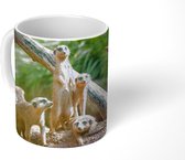 Mok - Koffiemok - Stokstaartjes - Familie - Dieren - Mokken - 350 ML - Beker - Koffiemokken - Theemok