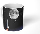 Mok - de space shuttle en de volle maan - 350 ML - Beker