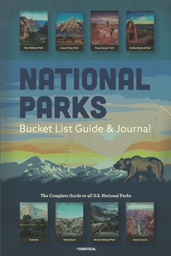 National Parks Bucket List Guide & Journal, Modertical Travel