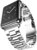 Luxe Metalen Armband Geschikt Voor Apple Watch Bandje 1/2/3/4/5/6/7/8/SE 38/40/41 mm Horloge Bandje RVS - Zilver - Met Horlogeband Inkortset - Stainless Steel Watch Band - One-Size
