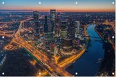 Moscow City International Business Center bij twilight  - Foto op Tuinposter - 60 x 40 cm