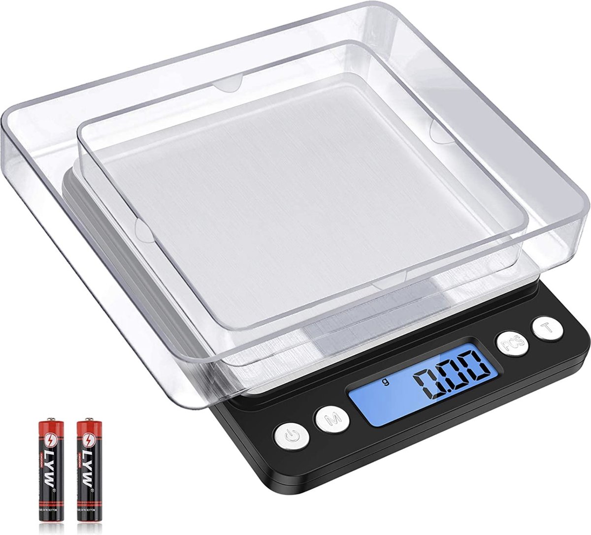 Bangosa® Professionele Digitale precisie weegschaal 2kg x 0.1 gram/2000g - Keuken weegschaal - Zakweegschaal - Bangosa