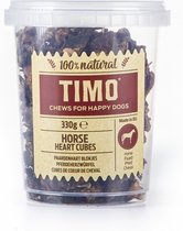 Timo Cubes Horse Heart Bucket - Snacks pour chiens - Viande de cheval 330 g