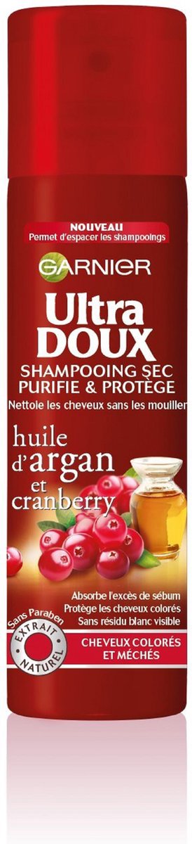 Ultra Doux Dry Shampoo - Gekleurd Haar - Met Arganolie en Cranberry - 2 x 150 ml