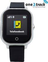 One2track Connect Go - GPS tracker telefoonhorloge kinderen - Zilver/Zwart - GPS met belfunctie - GPS horloge Kind