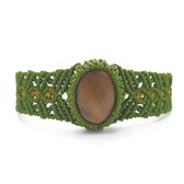 Bee on the Loose armband Shonak - micro macramé - lengte verstelbaar - waxcord - unisex - handmade
