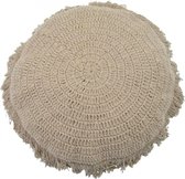 Rond Kussen | G'round | Sierkussen | 40cm | Ecru | Kussen | Ibizastyle |