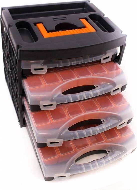 Erro Opbergassortimentbox met 4 assortimentsdozen - 31,3x27x29,7 cm