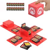 BOTC - Nintendo Switch - Premium Game Card Holder - Spel Hoesje Rood - Opslag Case - 16 plaatsen - Block